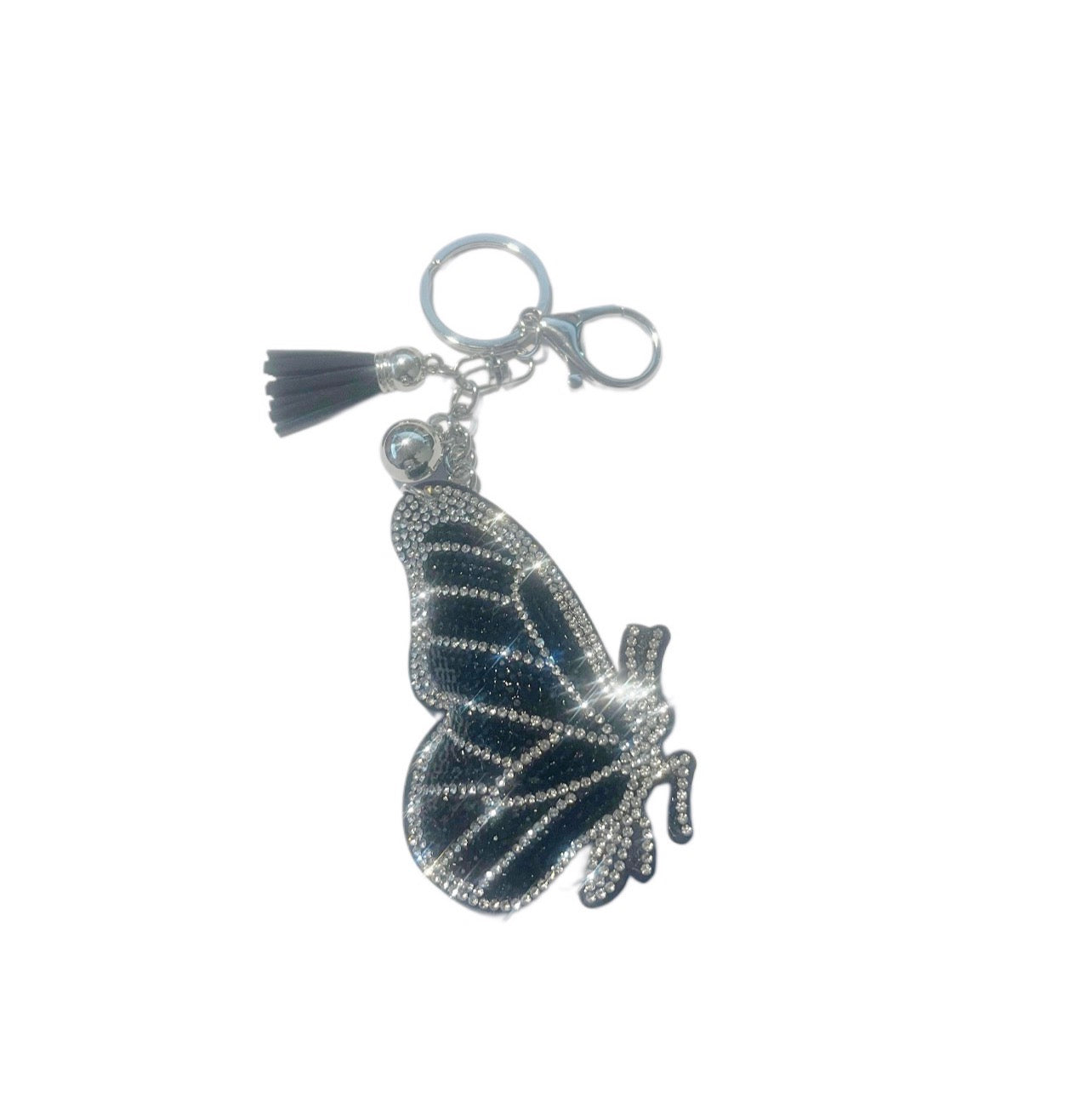 Black Rhinestone Bling Butterfly