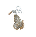 White Rhinestone Bling Butterfly Keychain