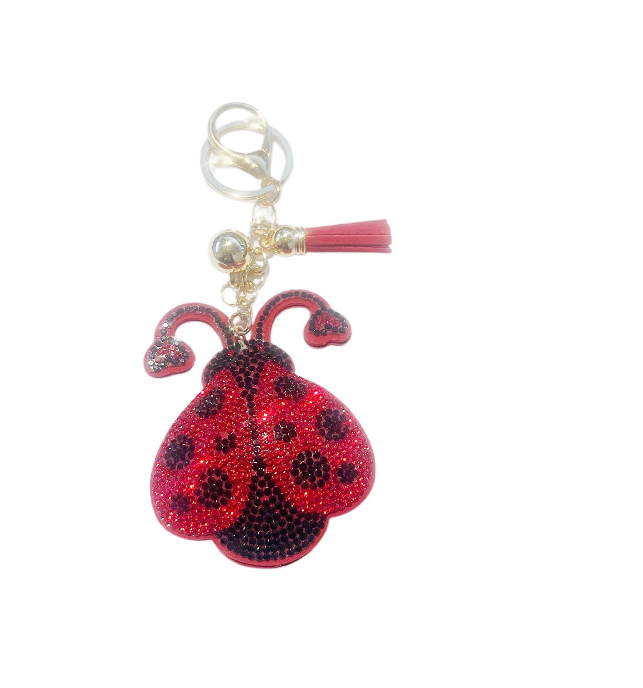 Red Ladybug Bling Keychain