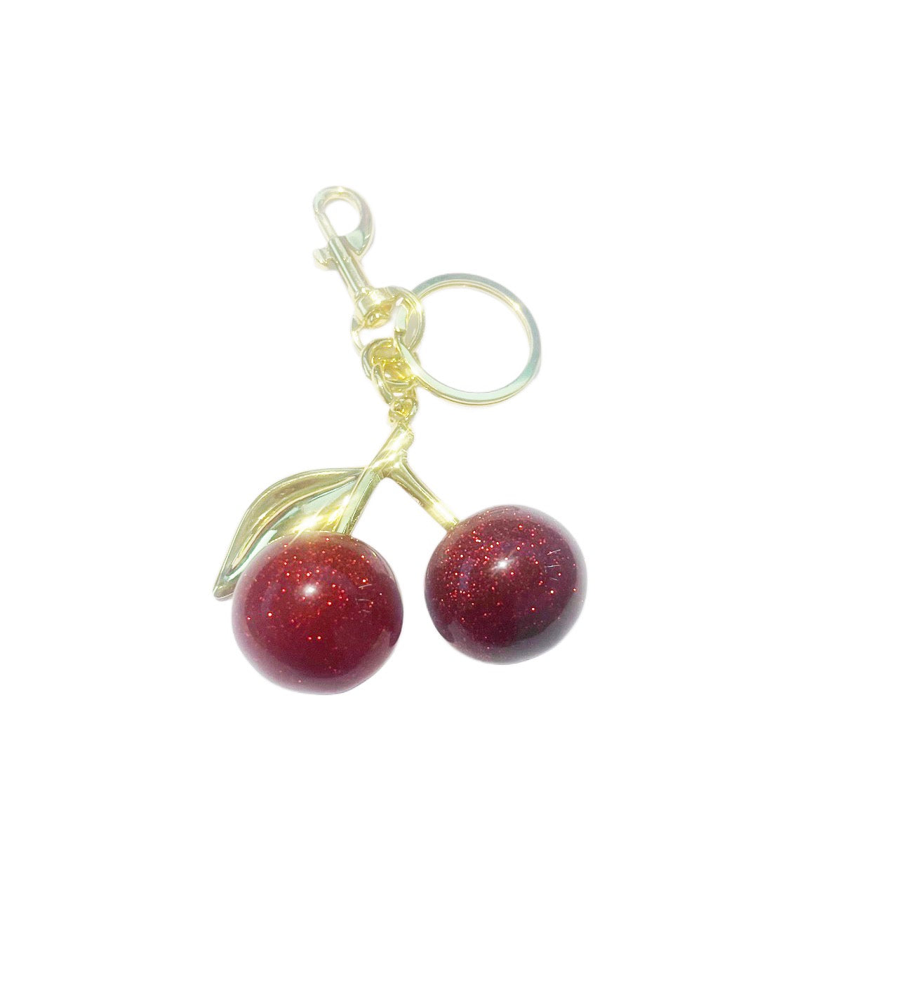Red  Cherry Ball Keychain