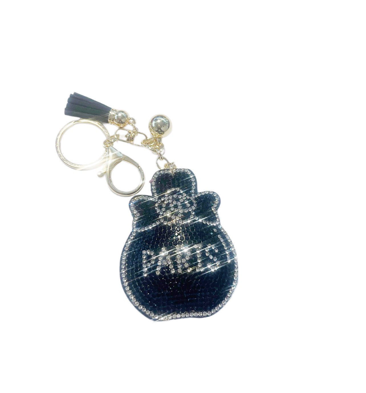 Black Paris Perfume Bottle Keychain