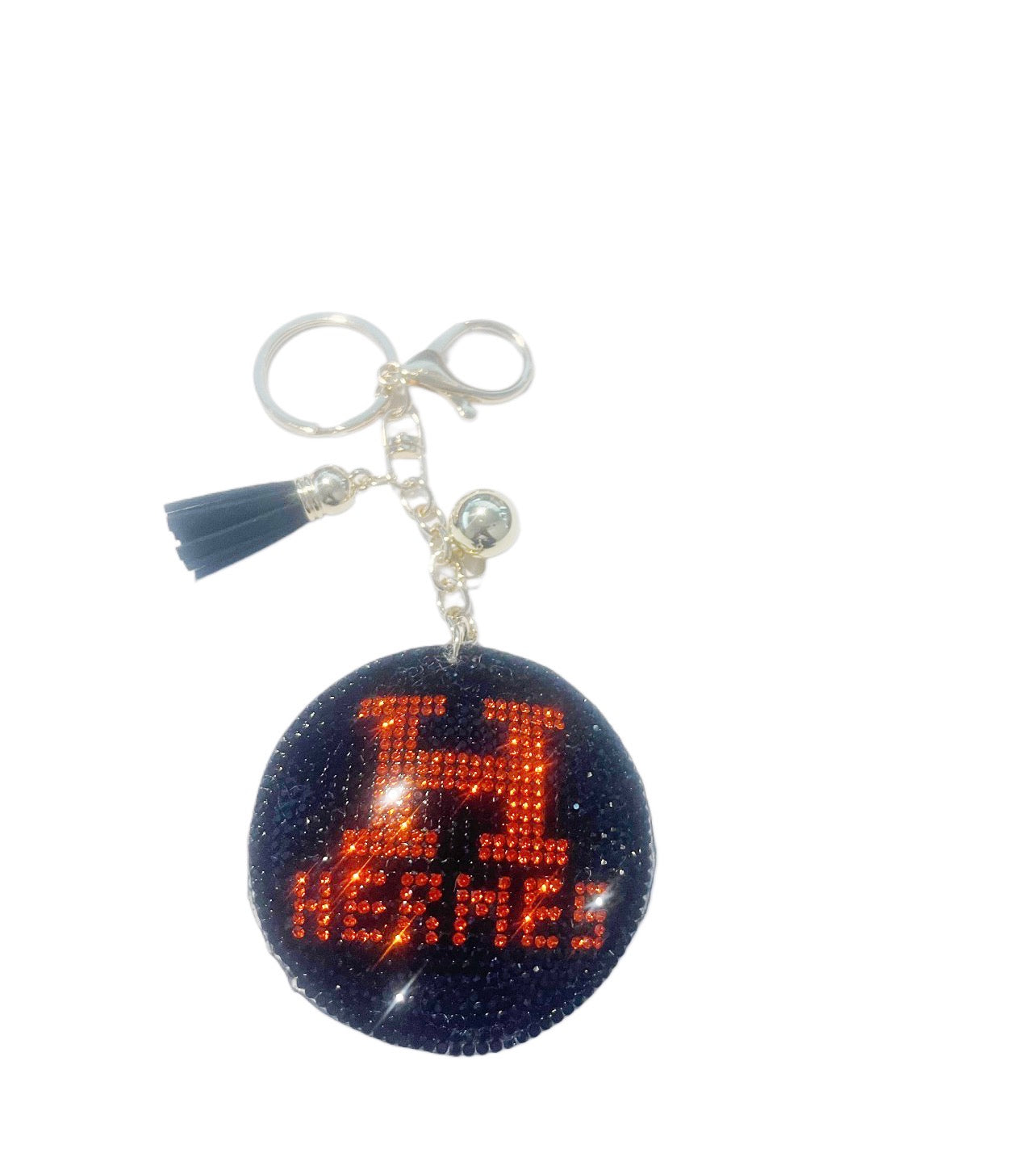 Black Hermes Inspired Bling Keychain