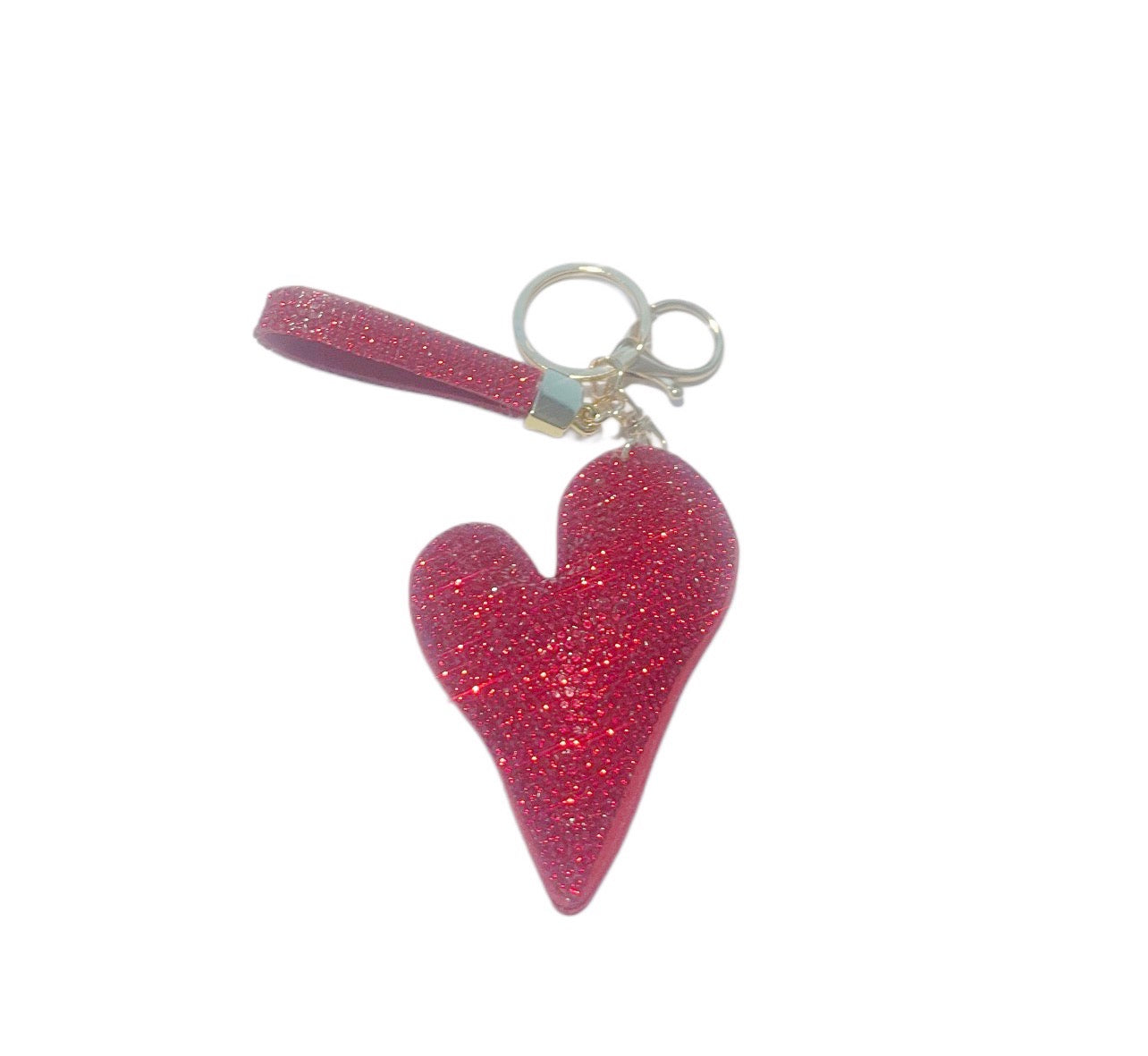 Red Bling Heart Keychain