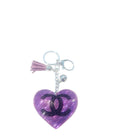 Chanel Inspired Purple Bling Heart Keychain