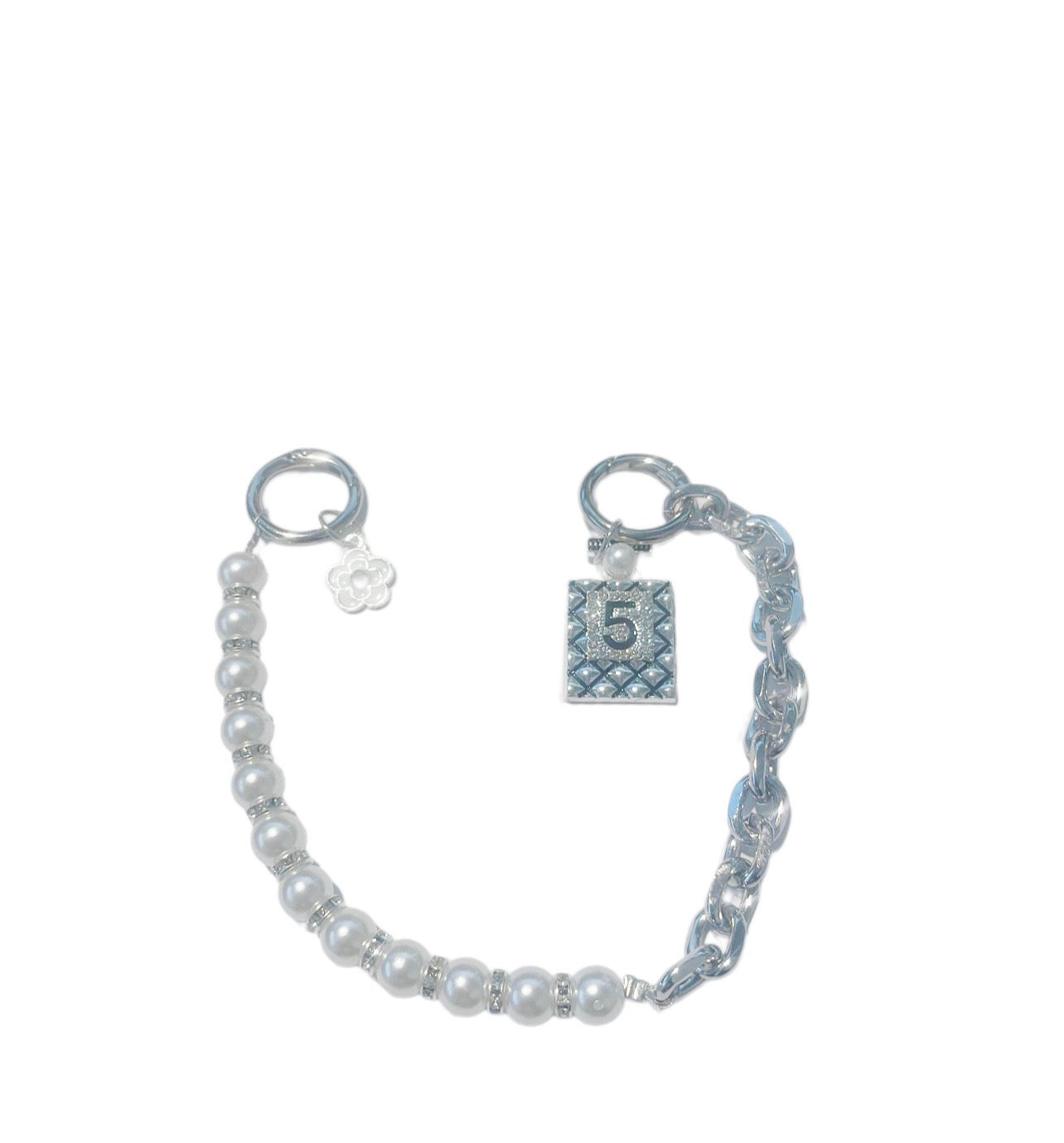 Silver and Pearl Handbag Chain
