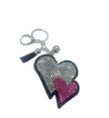 White and Pink Bling Keychain
