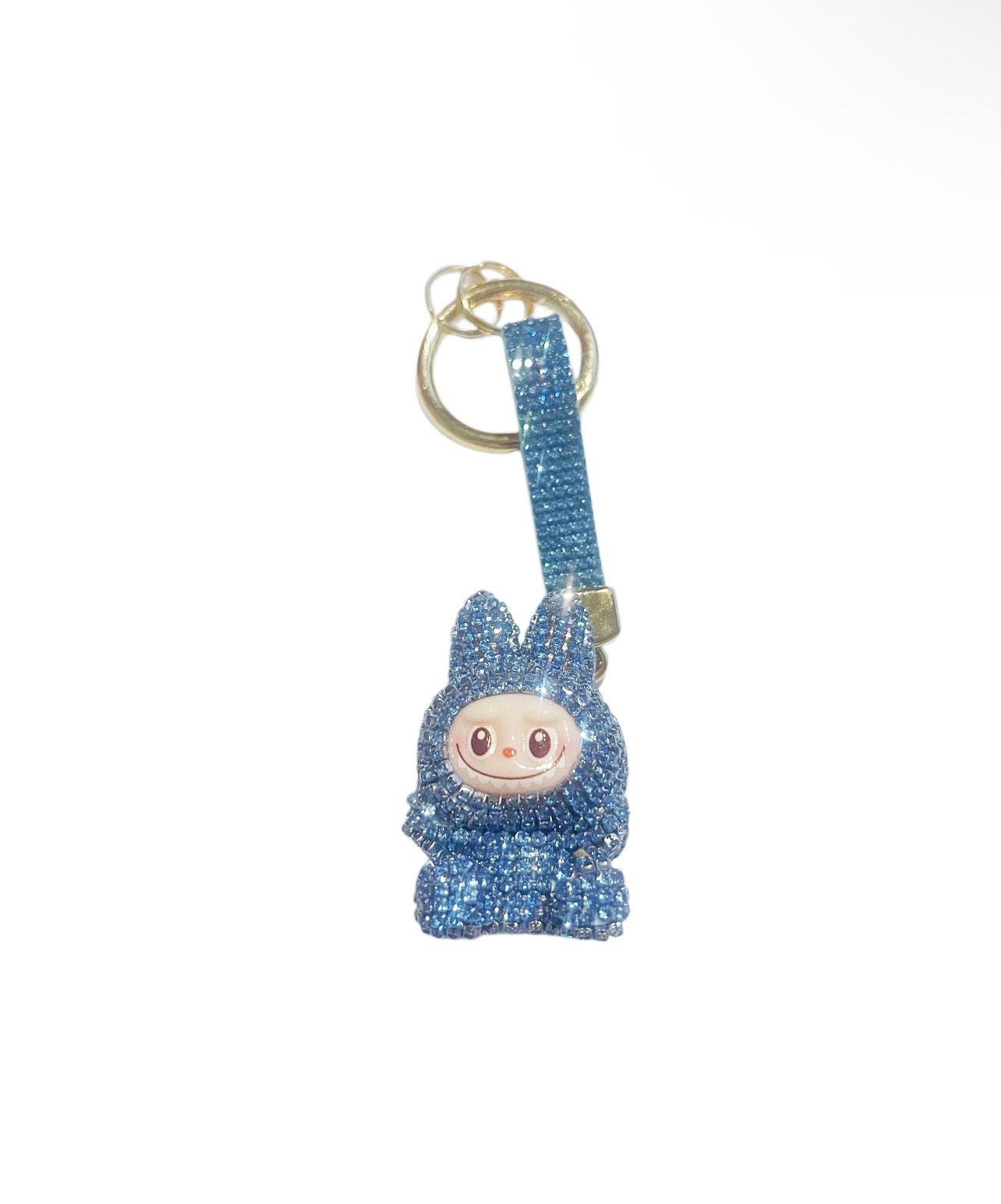 Light Blue Bling Labubu Keychain