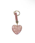 Pink Bling Heart Keychain