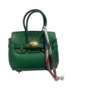 Green Faux Handbag Keychain with Scarf