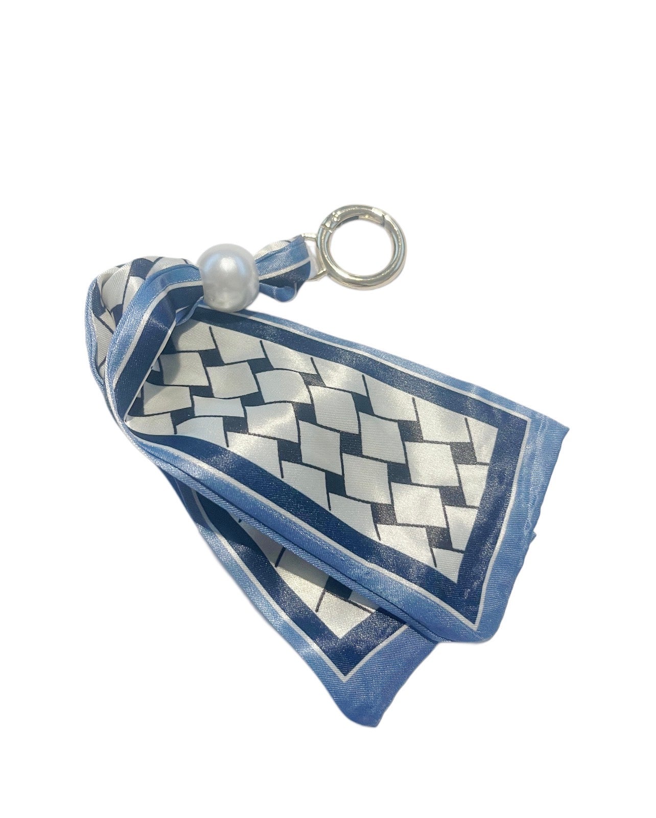Blue Scarf Keychain for Handbag