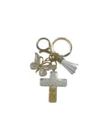 White and Gold Butterfly Keychain