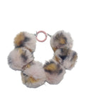 Leopard Pearl Keychain Pom for Handbag