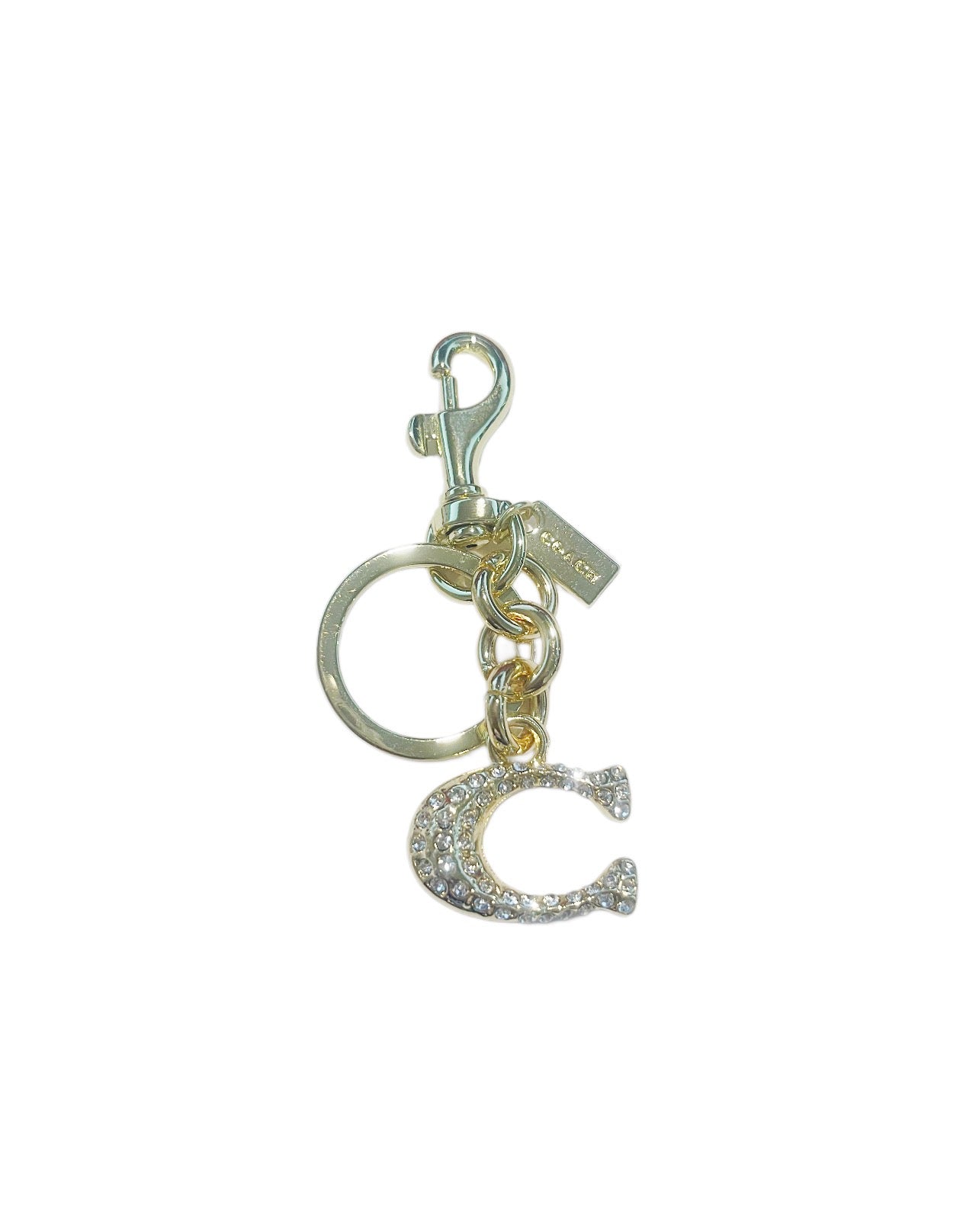 Gold Coach Inspired Bling Handbag Keychain