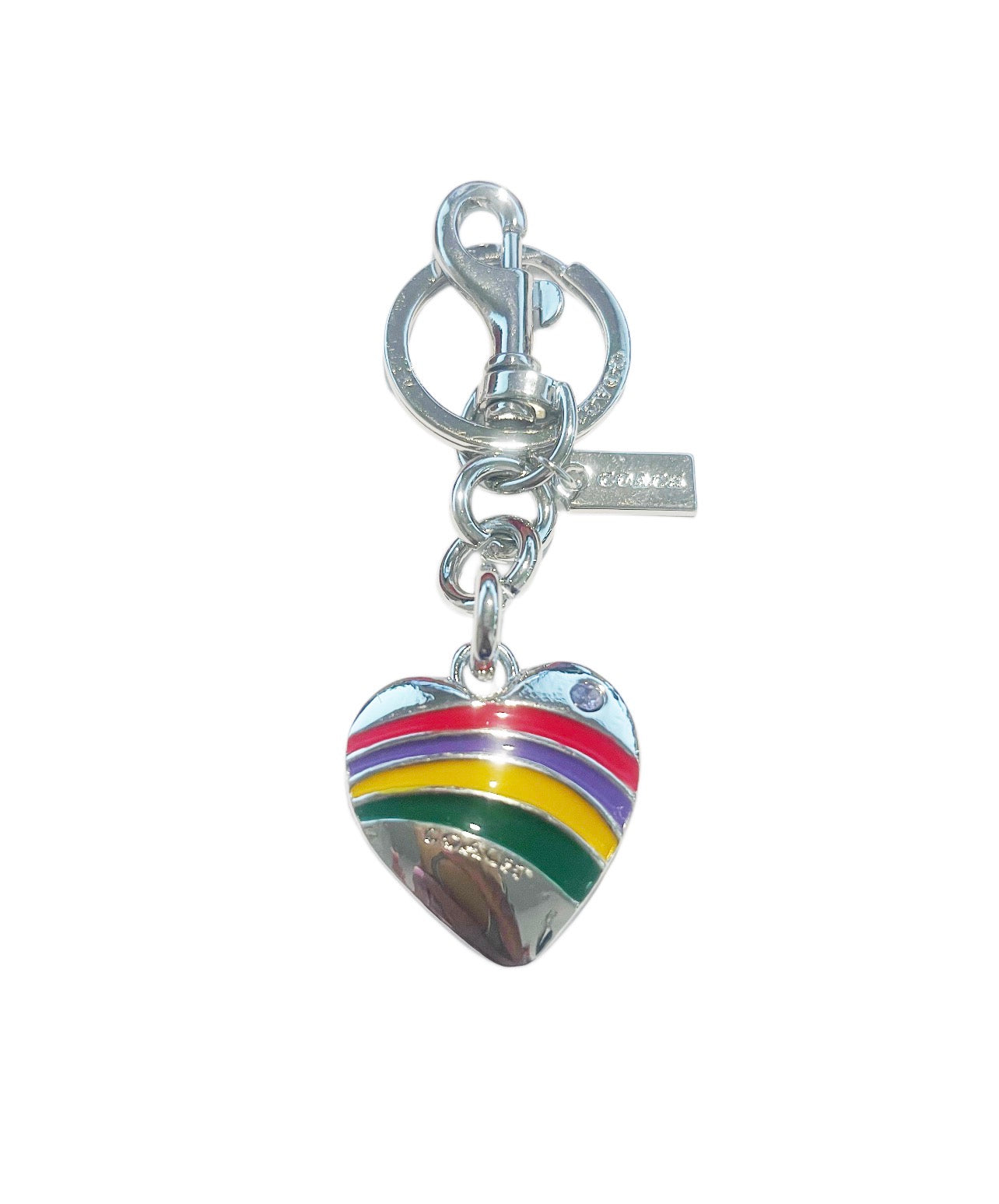 Rainbow Coach Inspired Handbag Keychain