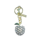 Silver Bling Apple Coach Inspired Handbag Keychain