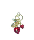 Red and Gold Coach Inspired Handbag Keychain
