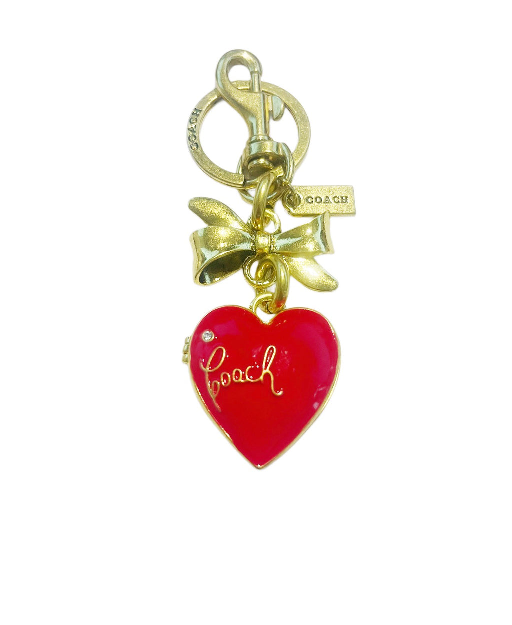 Red Coach Inspired Handbag Keychain