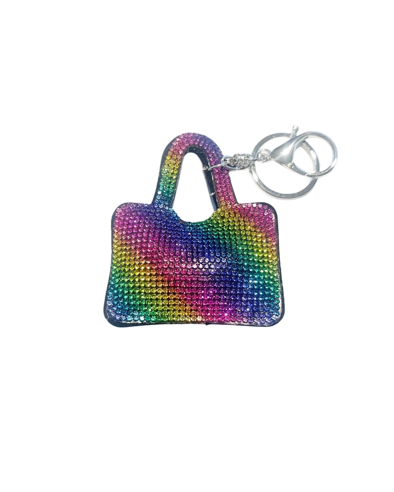 Rainbow Bling colorful Handbag Keychain