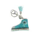 Turquoise Bling Sneaker Keychain