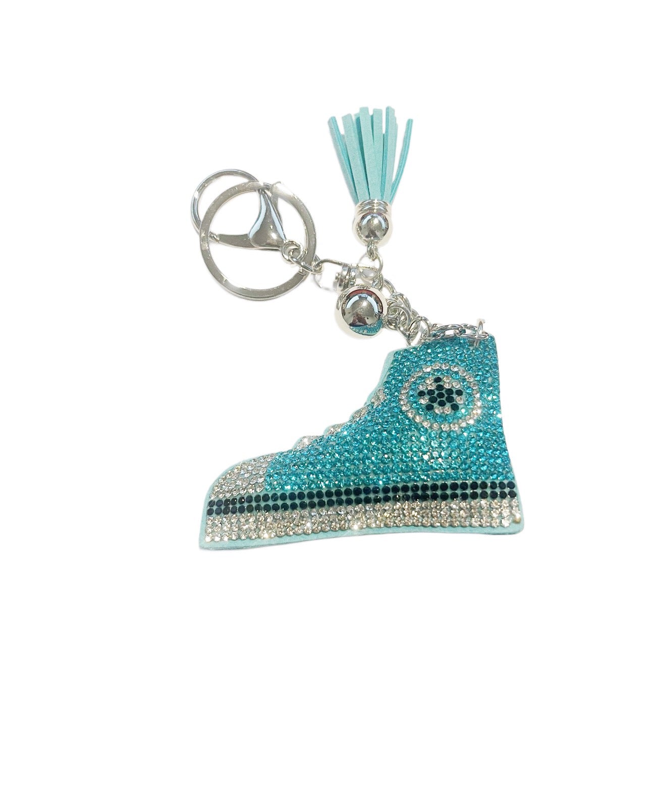 Turquoise Bling Sneaker Keychain