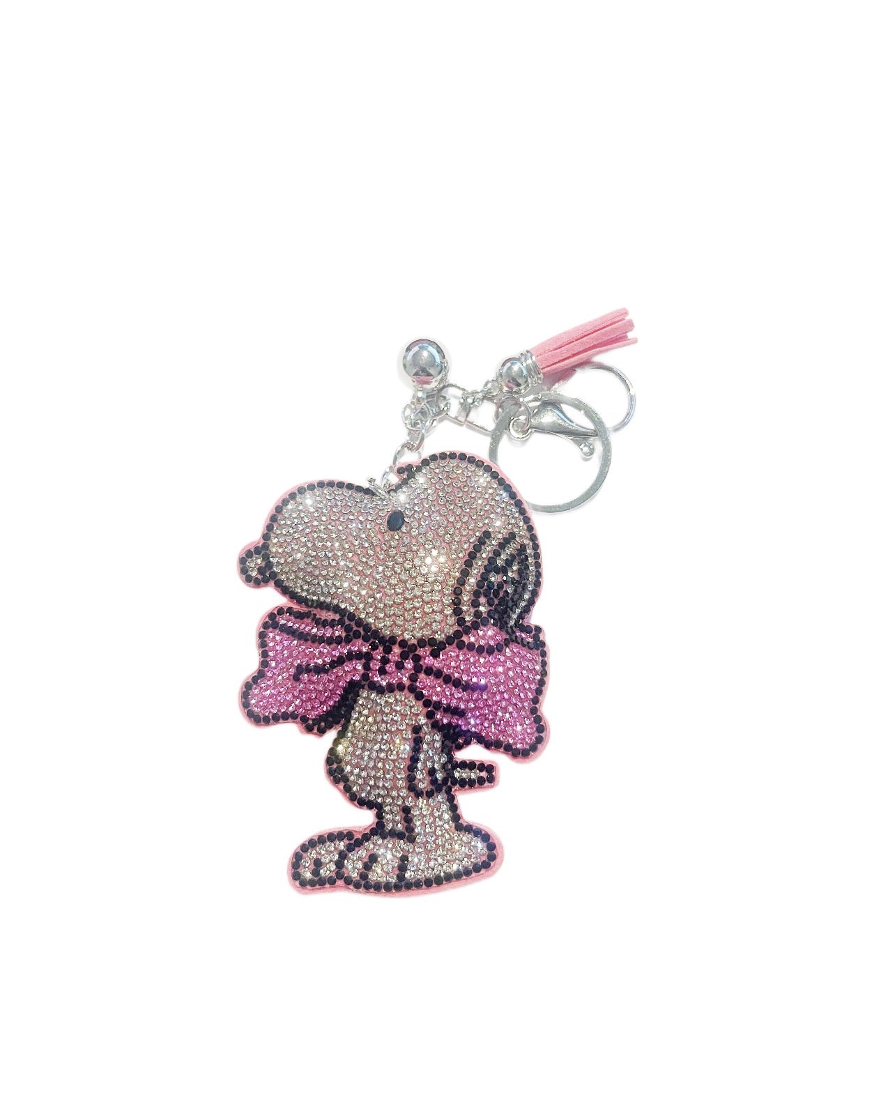 Pink Snoopy Bling Keychain