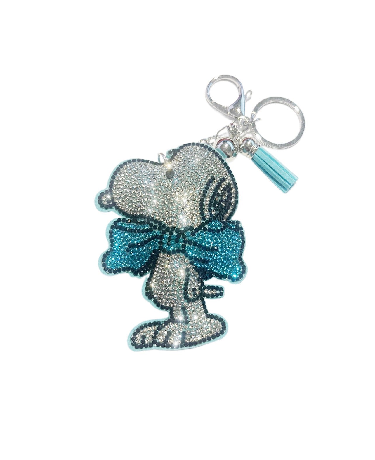 Blue Snoopy Bling Keychain