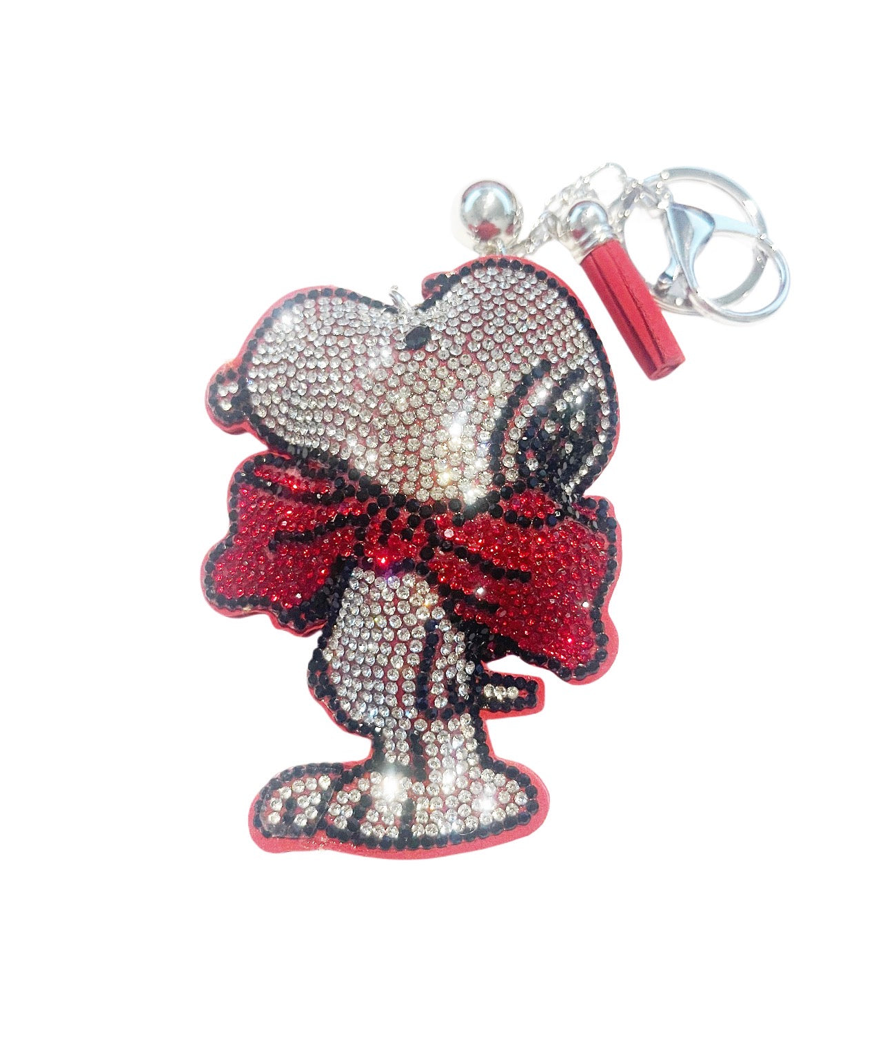 Red Snoopy Bling Keychain