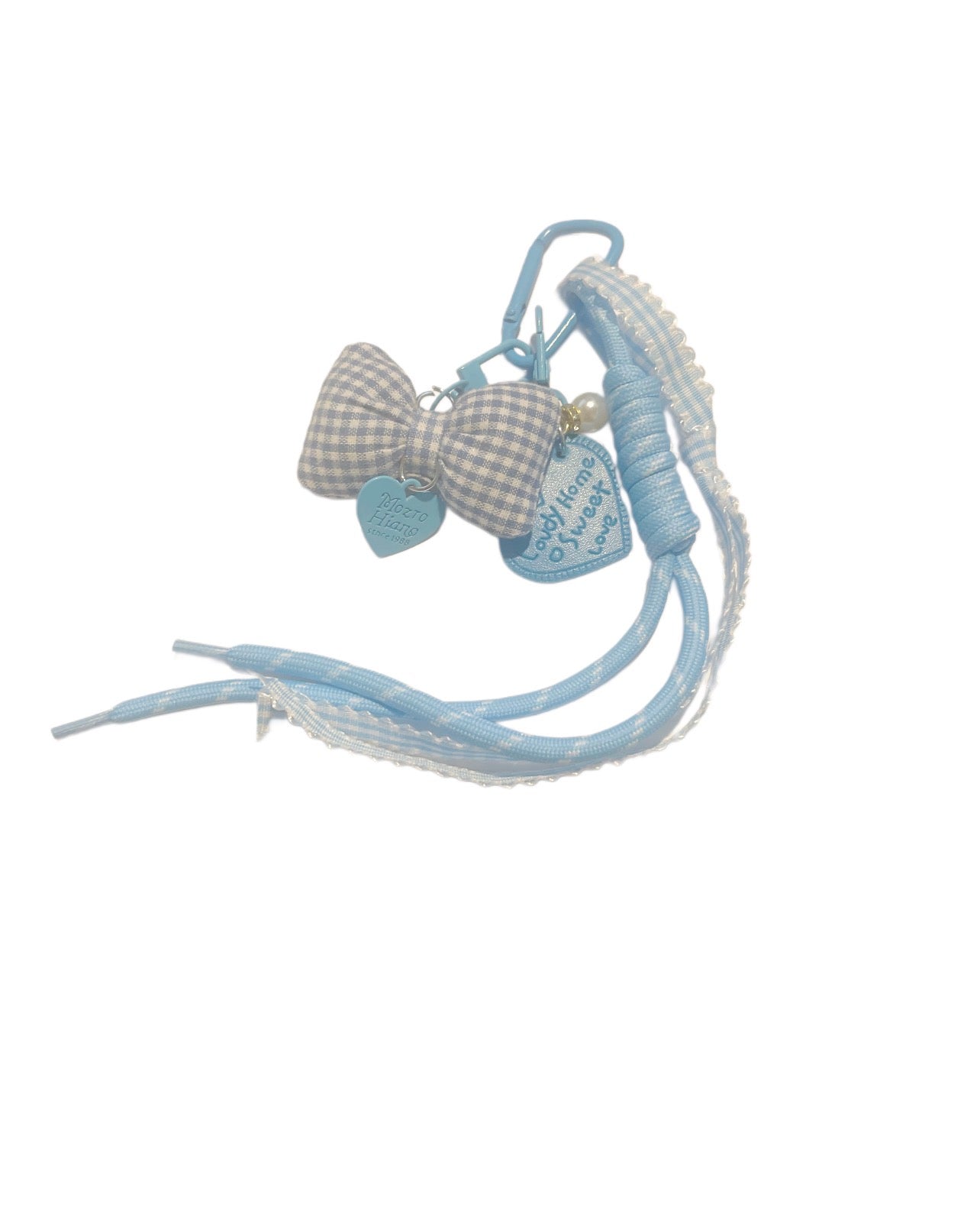 Light Blue Rope Keychain with Bow