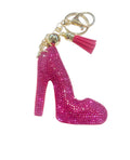 Hot Pink Bling High Heel Shoe Keychain