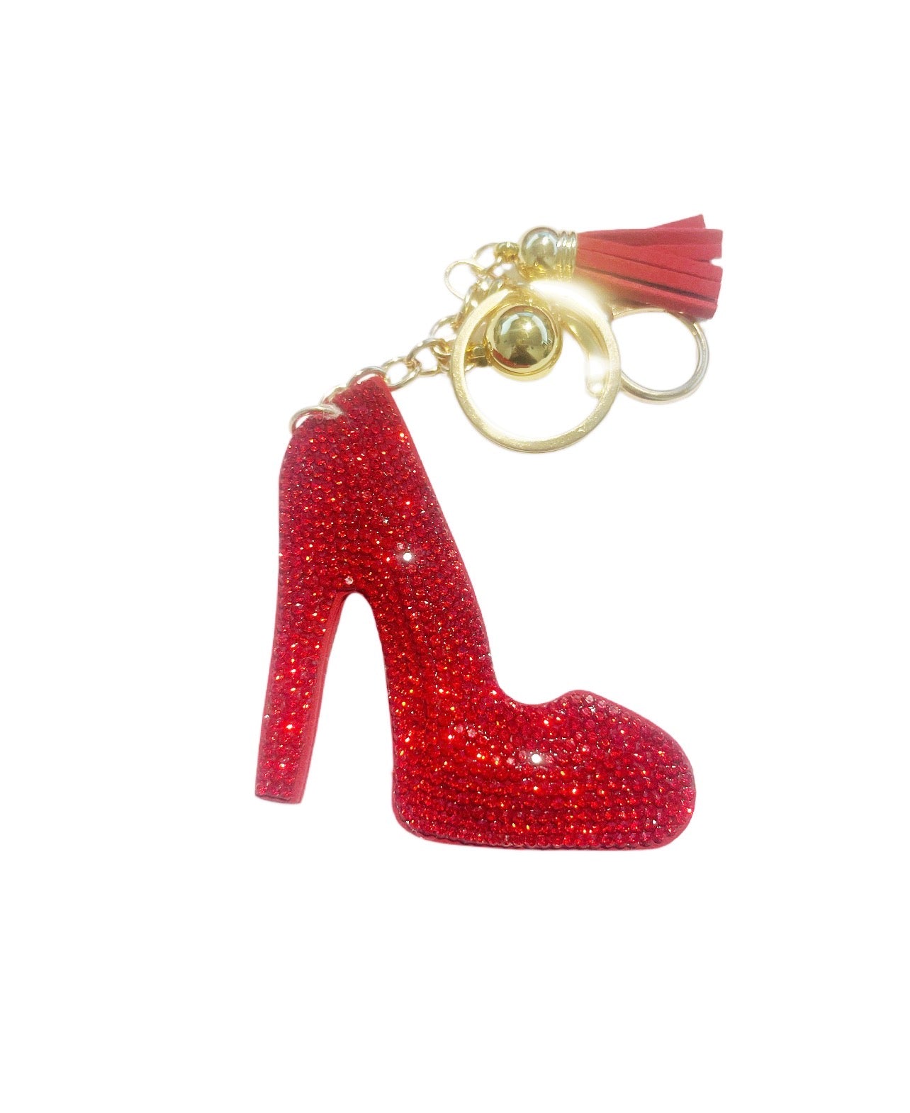 Red Bling High Heel Keychain