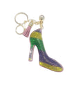 Tri-Color Bling High Shoe Keychain