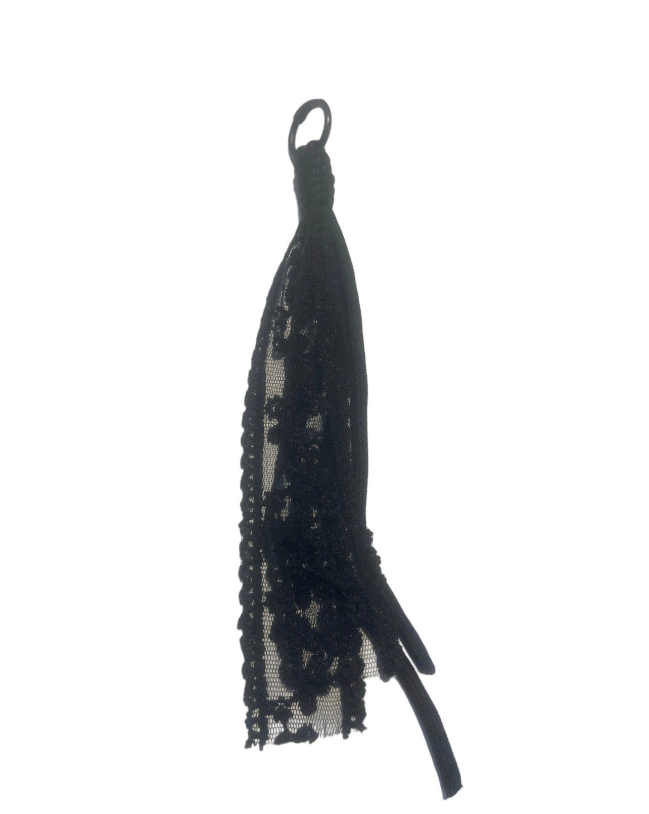 Black Lace Rope Keychain