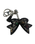Black Bow Bling Keychain