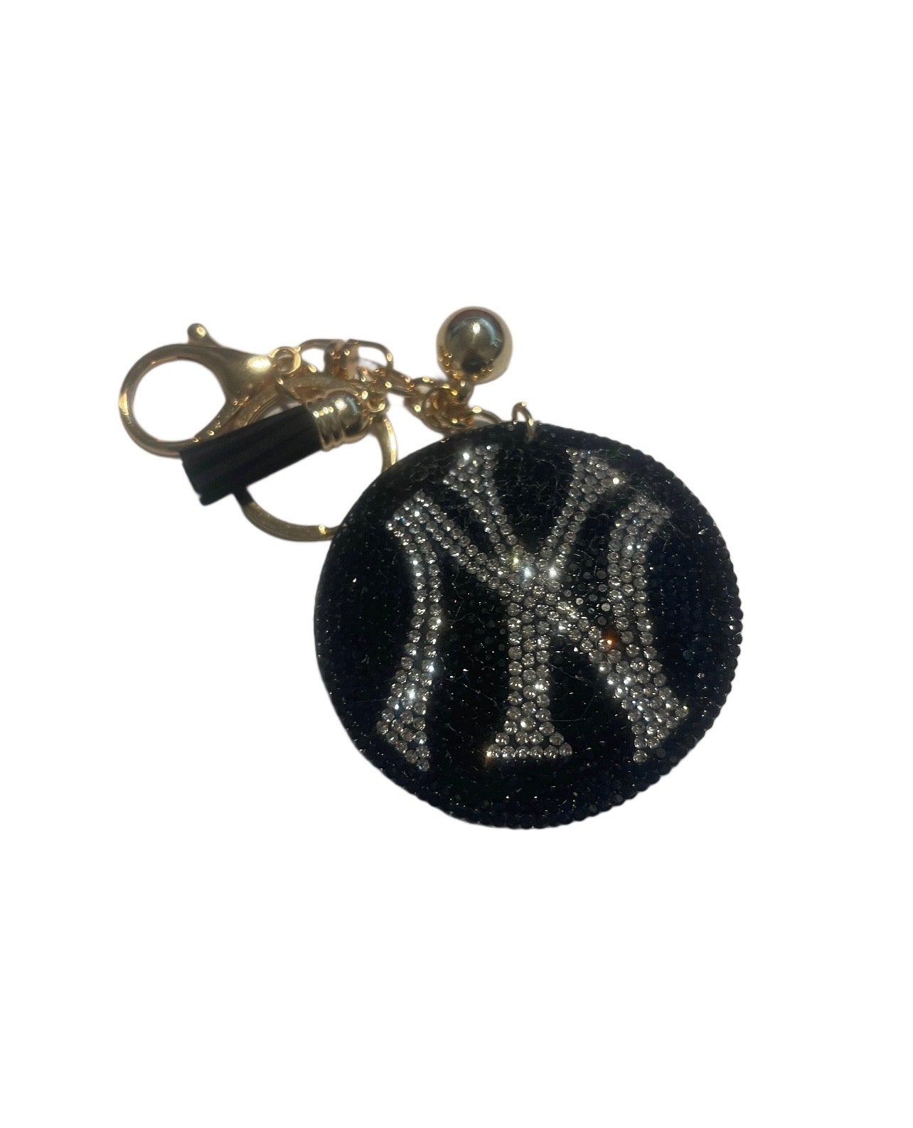 Black NY Bling Keychain