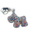 Colorful Bling Dog Keychain