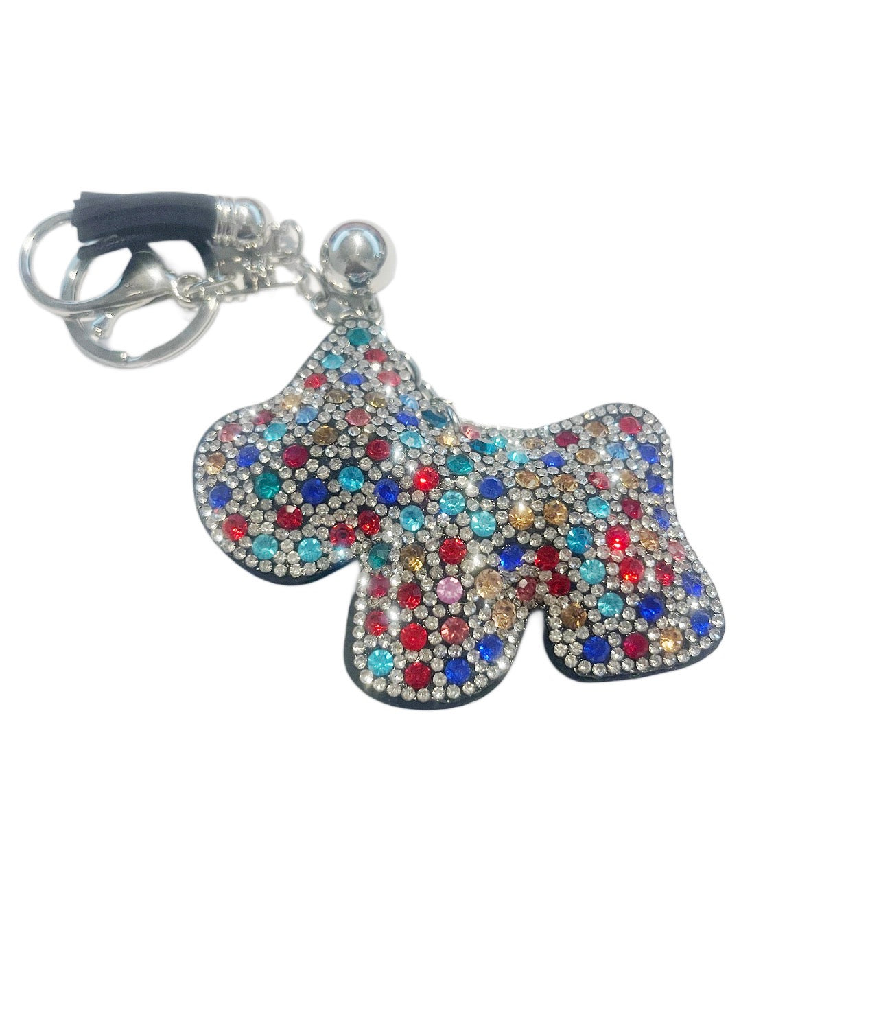 Colorful Bling Dog Keychain