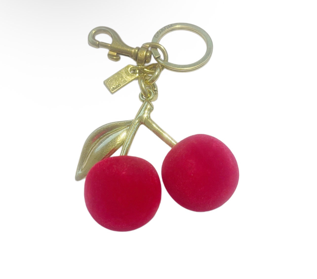 Velvet Cherry Coach Inspired Handbag Keychain