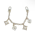 White and Gold Handbag Keychain