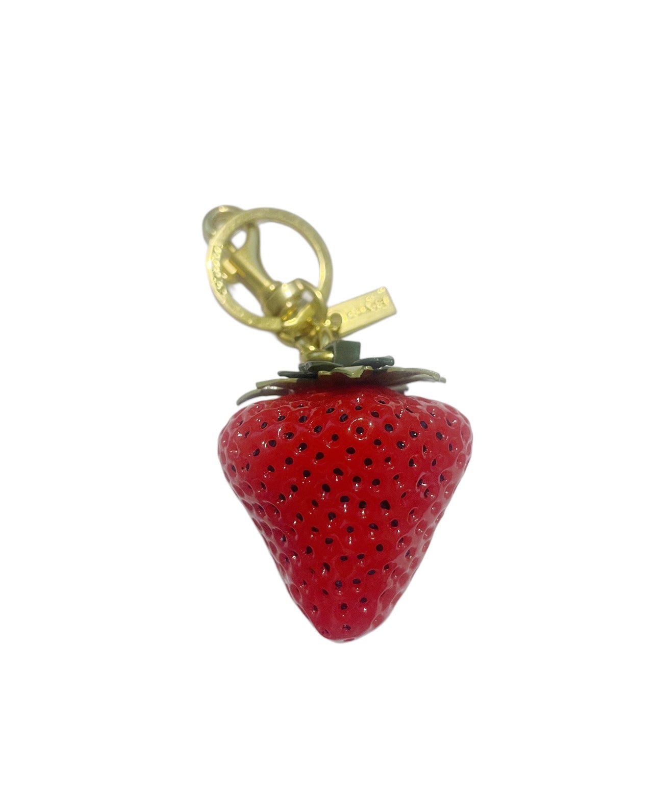 Large Strawberry Coach Inspired Handbag Keychain