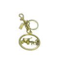 Coach Inspired Gold Carriage Handbag Keychain