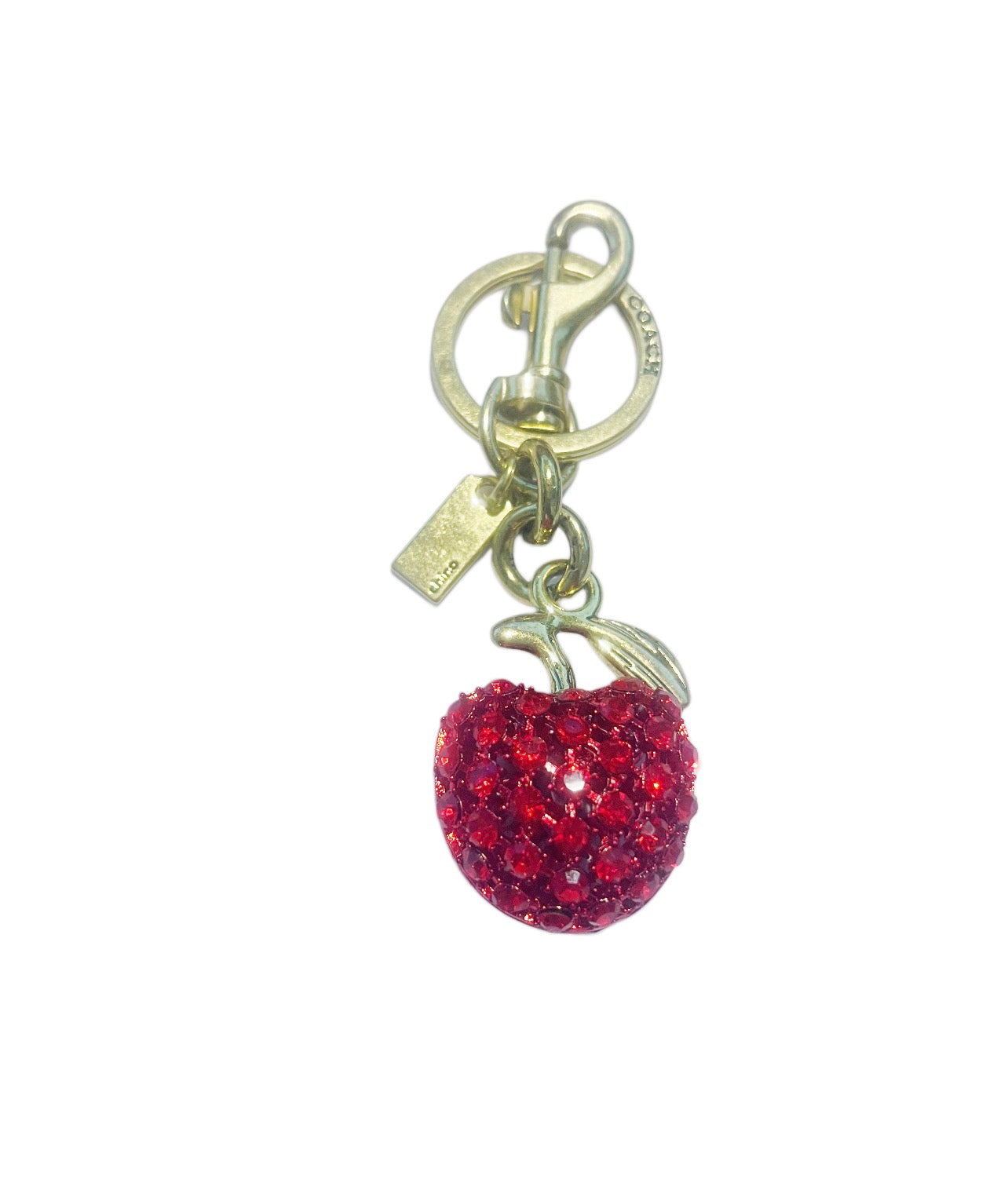 Red Cherry Coach Inspired Bling Handbag Keychain