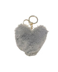 Gray Heart Handbag Keychain