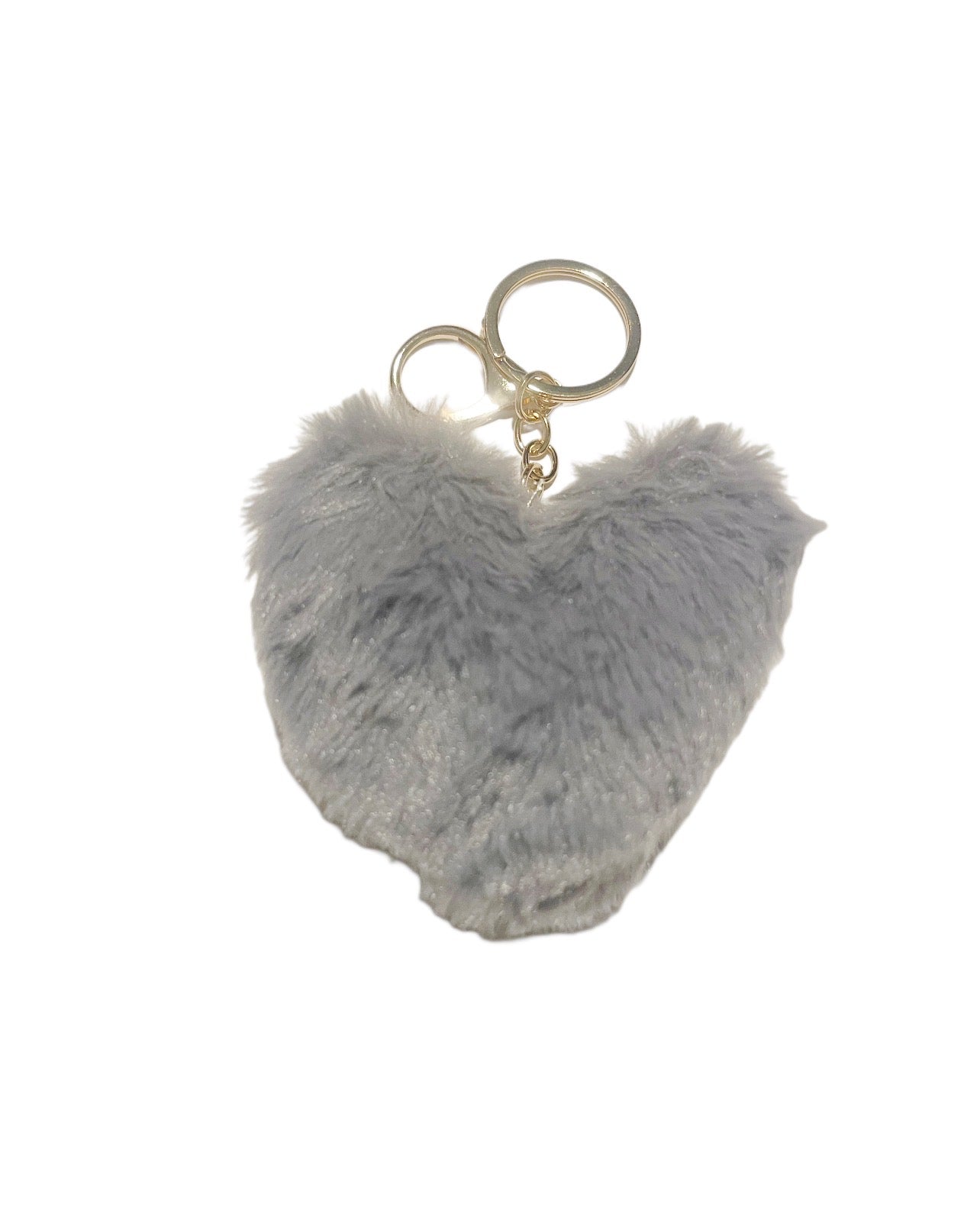 Gray Heart Handbag Keychain