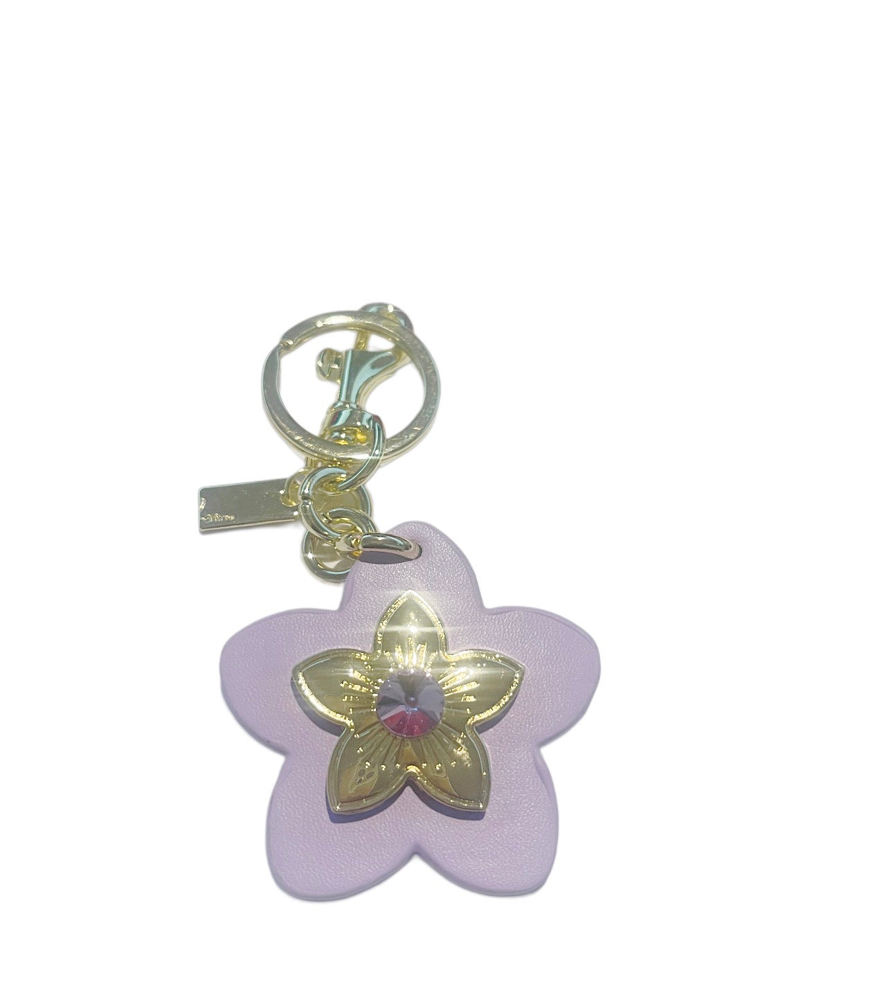 Coach Inspired Lavender Leather Handbag Keychain