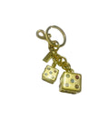 Coach Inspired Gold Dice Handbag Keychain