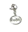 Coach Inspired Silver Heavy Duty Carriage Handbag Keychain