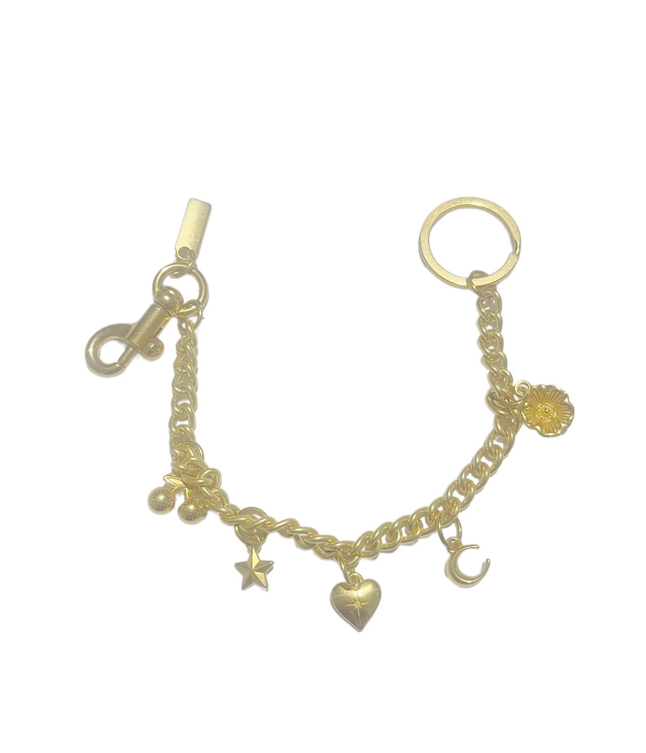 Coach Inspired Handbag Chain with Gold Heart