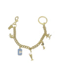 Coach Inspired Gold Handbag Keychain