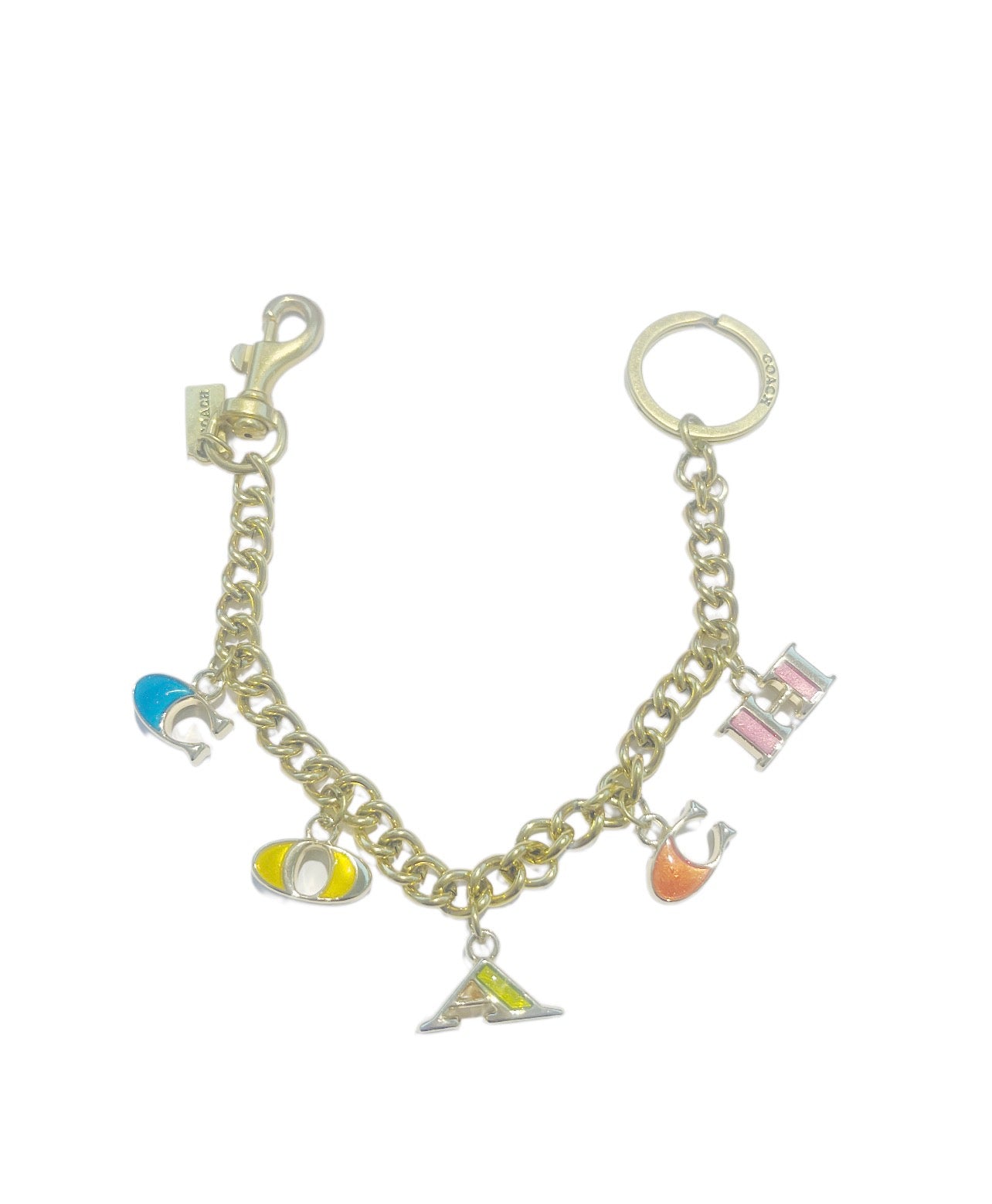 Coach Inspired Gold Handbag Chain with Letters