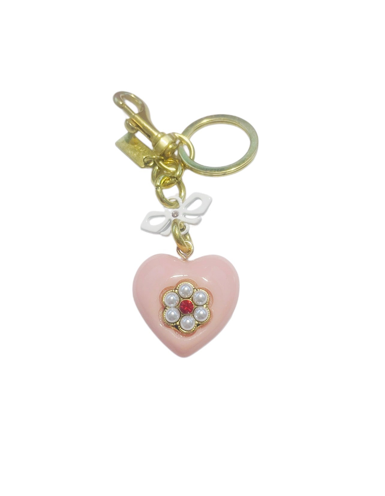 Coach inspired Pink Heart Handbag Charm